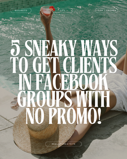 5 Sneaky ways to get clients in facebook groups with no promo!